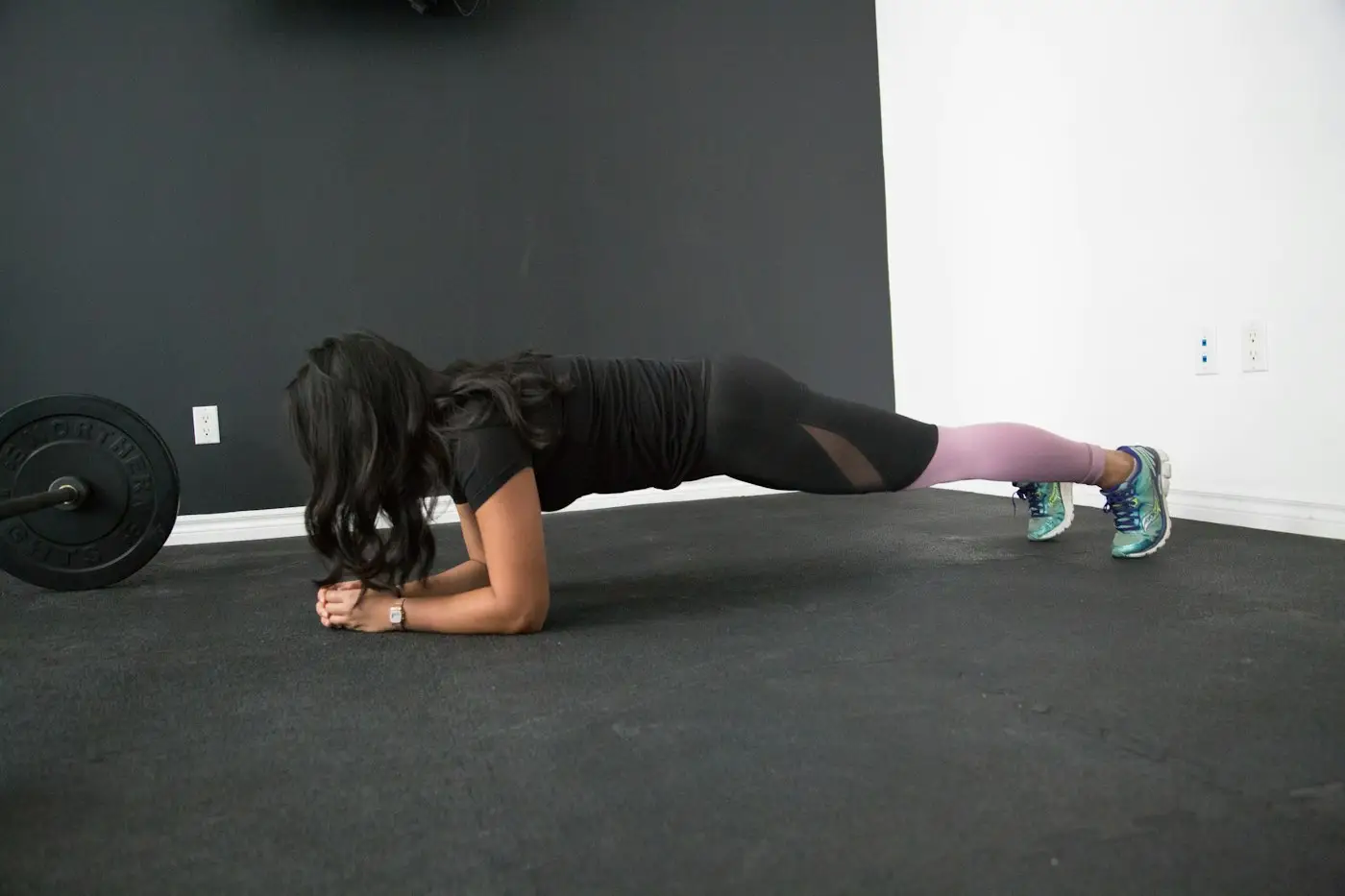 Woman holding a plank